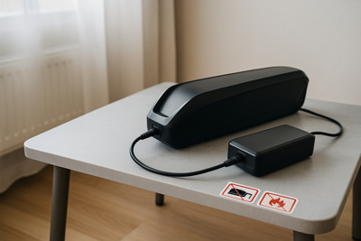 Bezpečné zimné nabíjanie batérie elektrobicykla