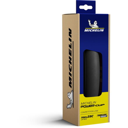 Plášť POWER CUP 700x25C (25-622) 4x120TPI 255g hnedý bok skladací