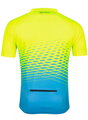 FORCE dres MTB ANGLE, krátky rukáv, fluo-modrý