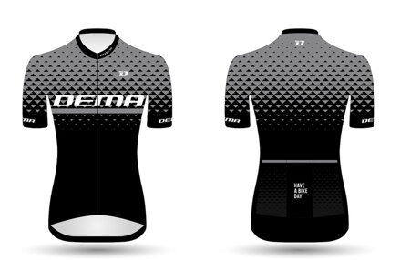 DEMA cyklistický dres pánsky black/gray