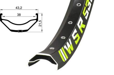 Remerx ráfik WSR 538 (26') 559x38 BA+nit 32 dier