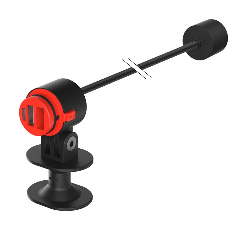 KNOG PWR Držiak na prilbu s predlžovacou kabelážou