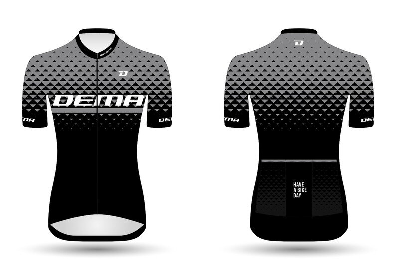 DEMA cyklistický dres pánsky black/gray