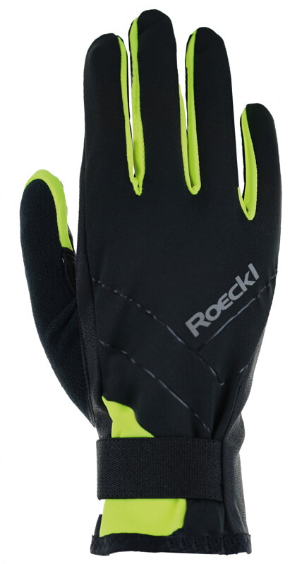 ROECKL Zimné outdoor rukavice Lillby 2 čierna/fluo žltá vzorka
